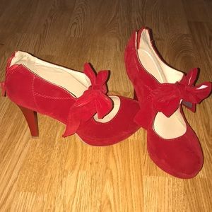Red Heels with a bow